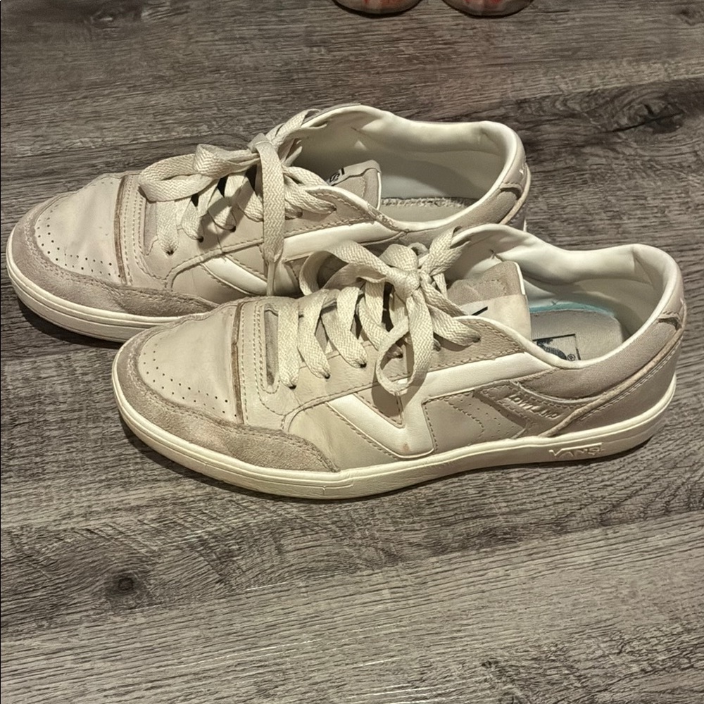 Vans Off-White and Beige Sneakers